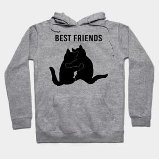 Best friends - black cats Hoodie